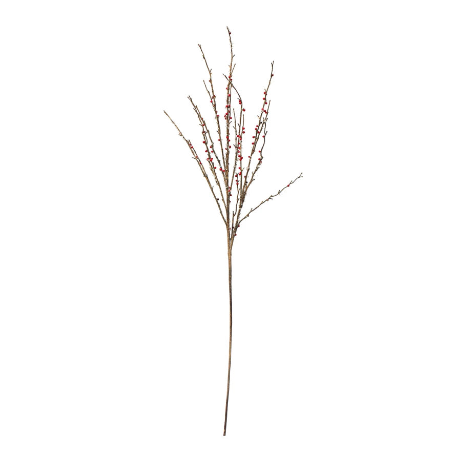 Faux Twig Pick w/ Red Berries