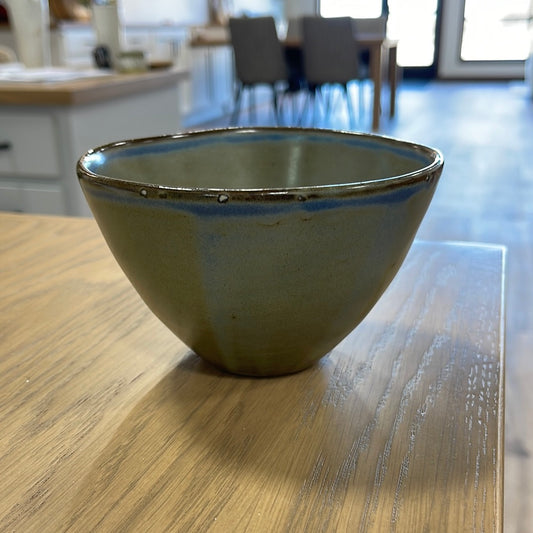 5” Green Stoneware Bowl