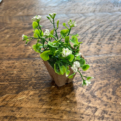 Faux Plant in Paper Pot