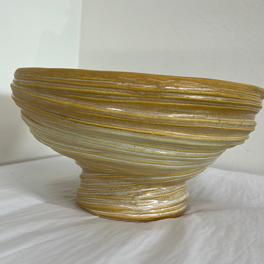 Sculpted footed bowl