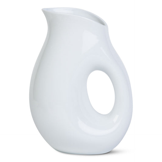 Large White Oval Pitcher