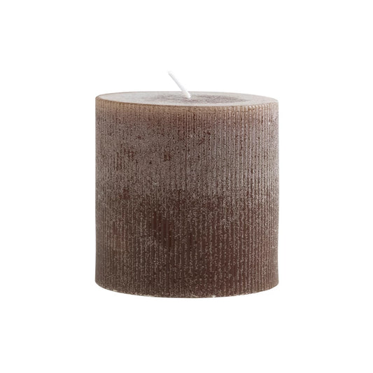 Leather Pleated Pillar Candles