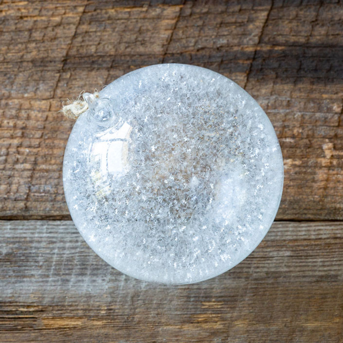 Large Frosted Glass Ornament