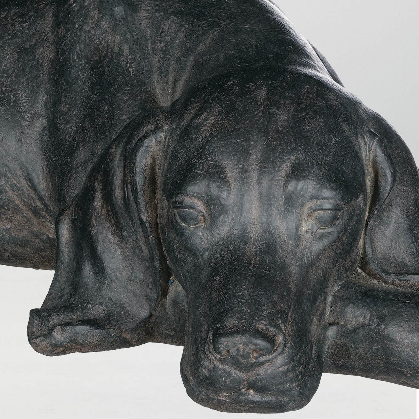 Resting Black Lab Statue