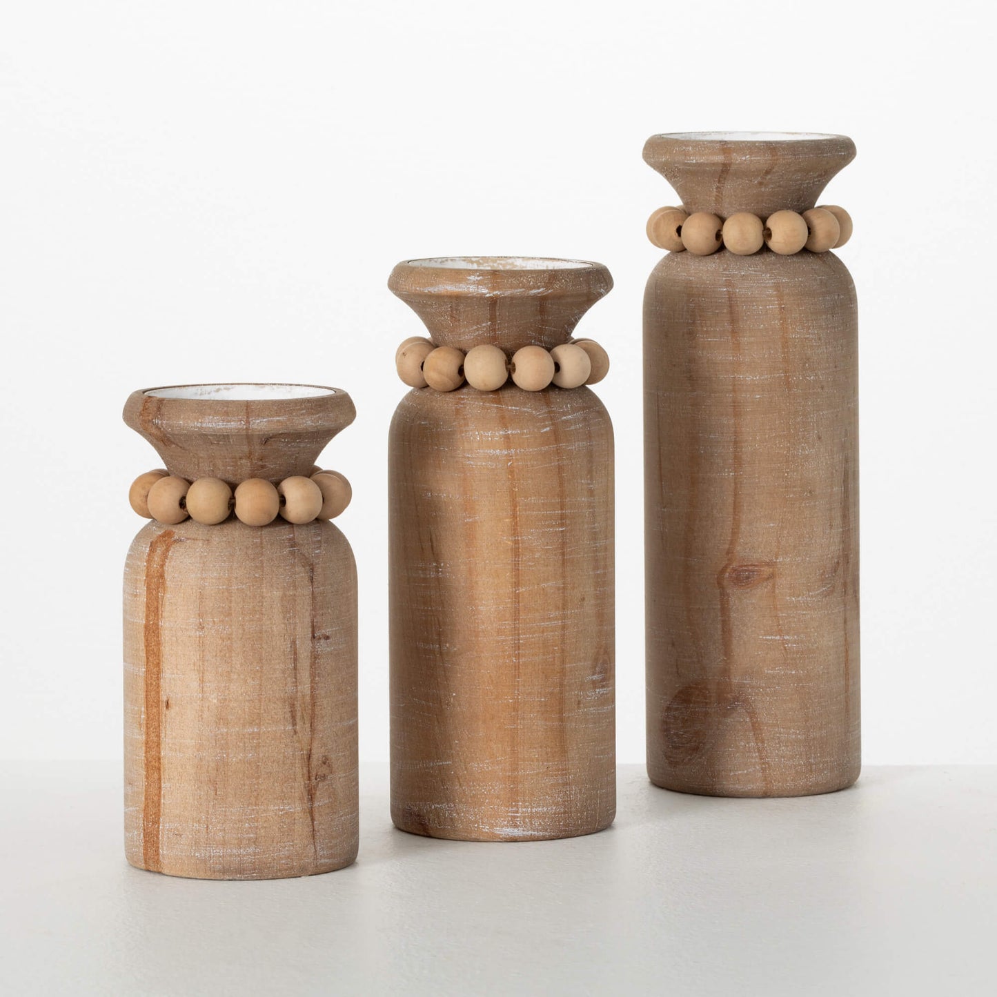 Beaded Pillar Candle Holder