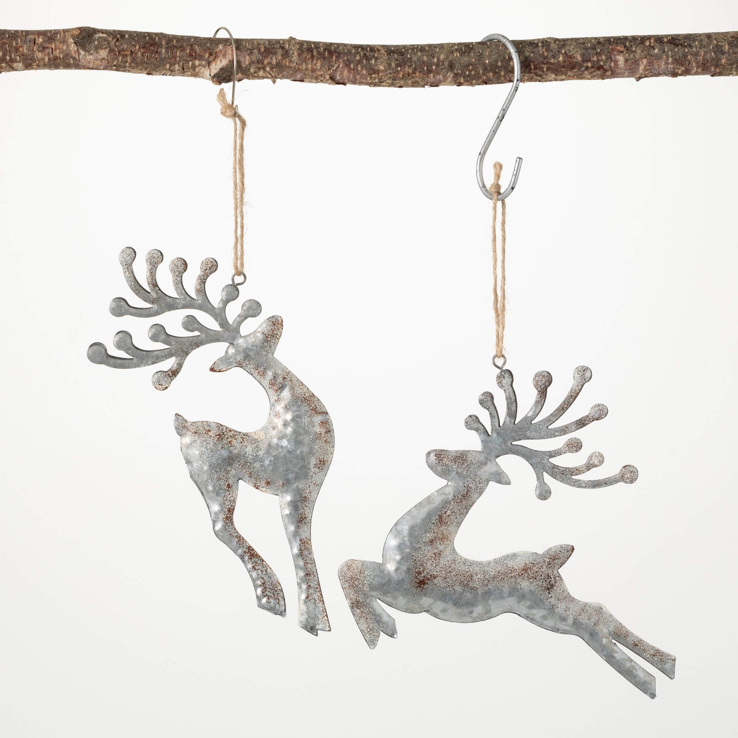 Silver Reindeer Ornament