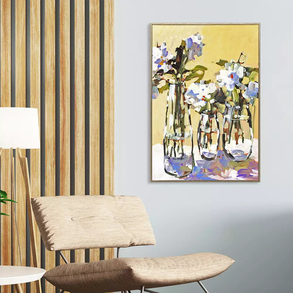 Three Flower Vases Wall Art