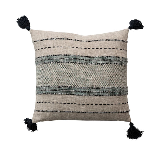 Square Cotton & Linen Blend Pillow