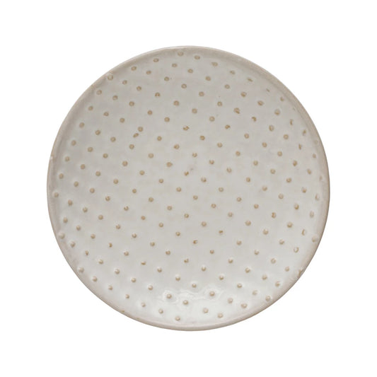 Hobnail Stoneware Plate