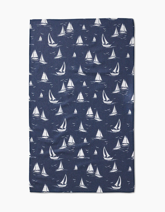 Navy Race Day Kitchen Tea Towel