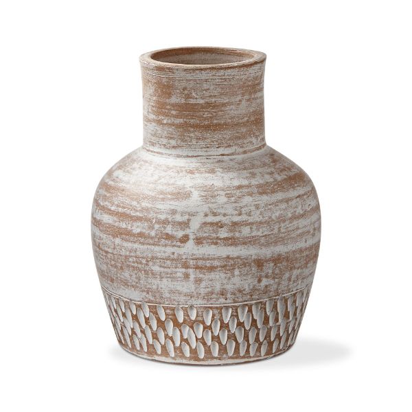 Sierra Whitewashed Terracotta Vase