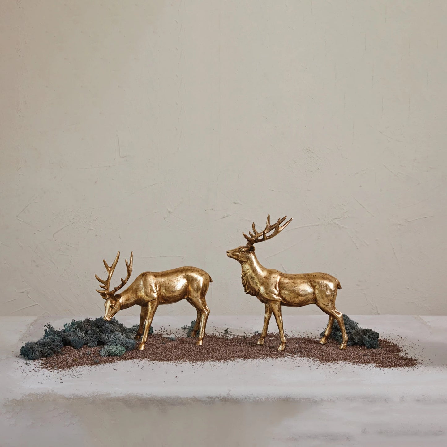 Gold Resin Standing Deer