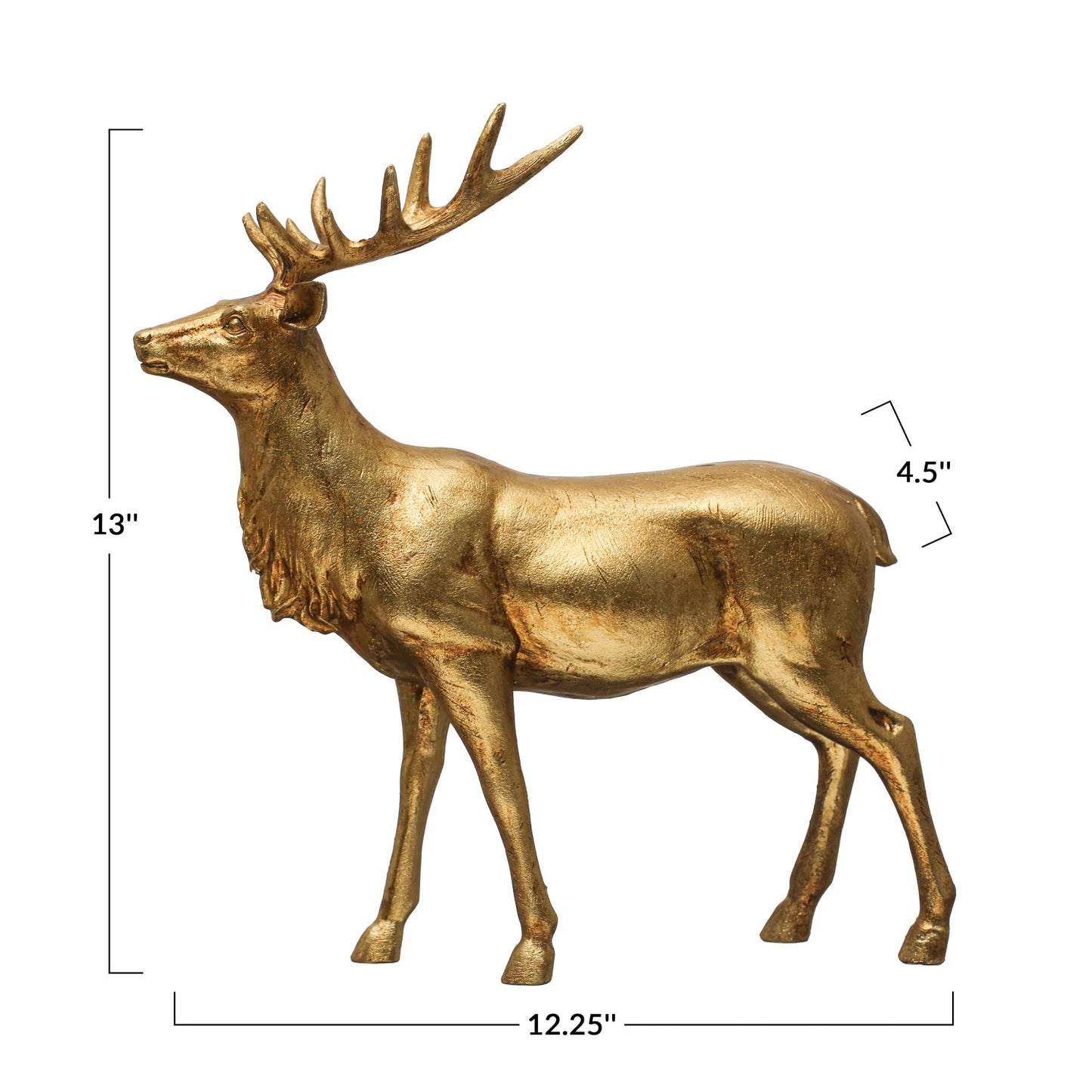 Gold Resin Standing Deer