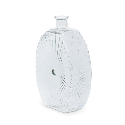 Starburst Embossed Oval Bottle Vase