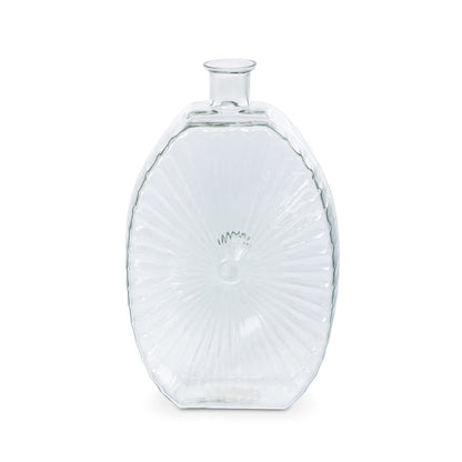 Starburst Embossed Oval Bottle Vase