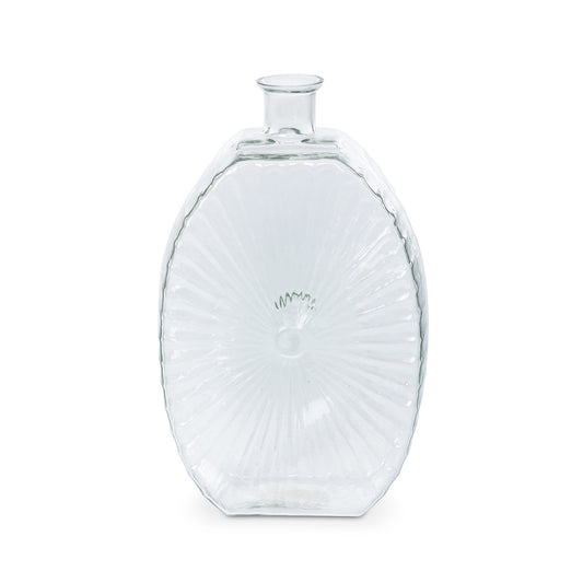 Starburst Embossed Oval Bottle Vase