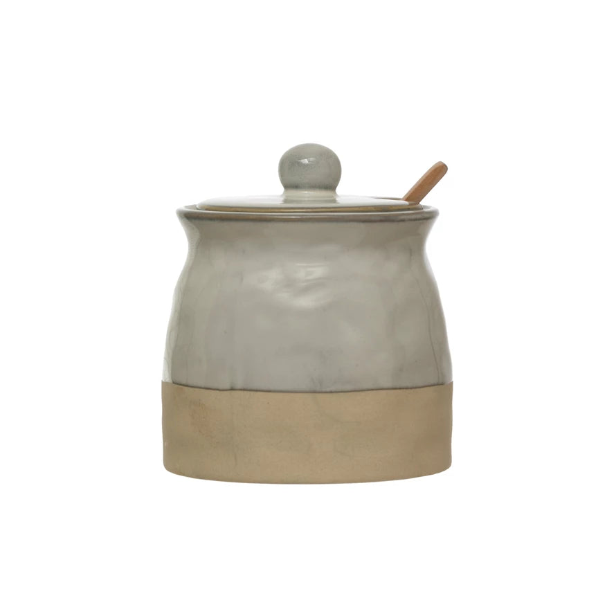 Sugar Pot with Lid & Spoon