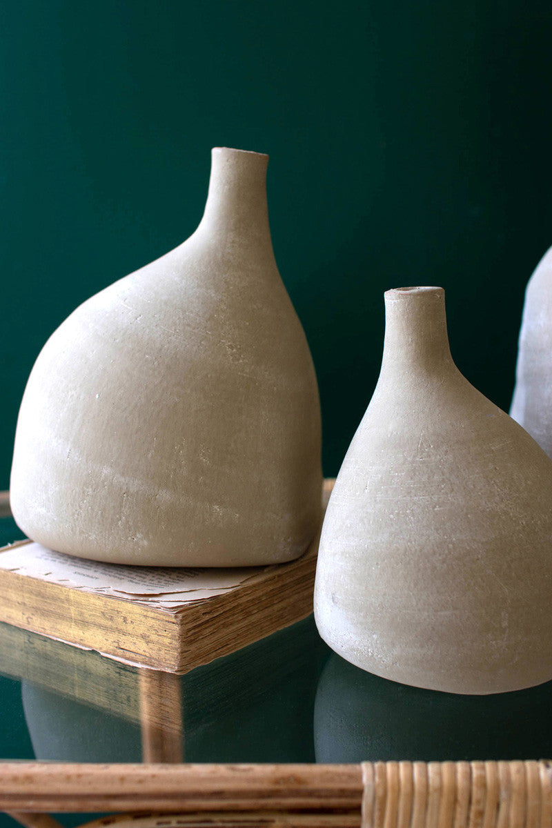 Clay Teardrop Bud Vases
