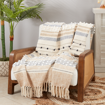 Multi Woven Stripe Throw