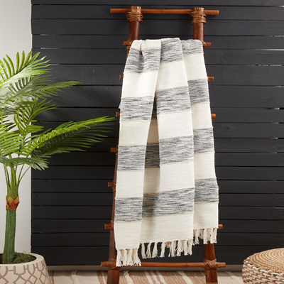 Black Stripe Throw