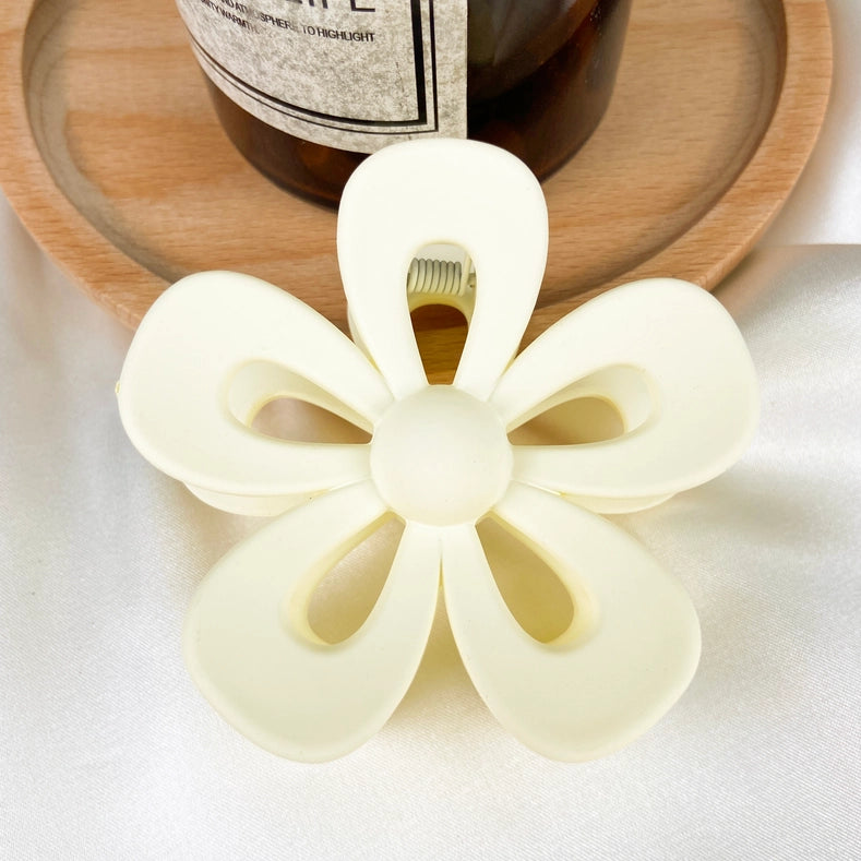 Jelly Cutout Flower Claw Clips