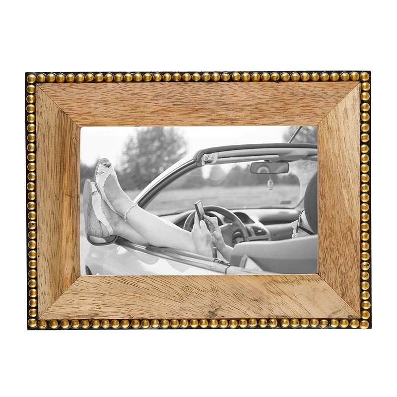 Wooden Bead Picture Frame