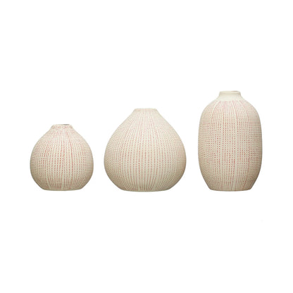 Stoneware Textured Vases