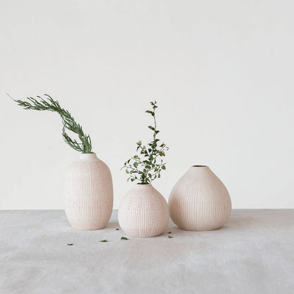 Stoneware Textured Vases