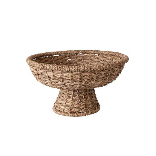 Decorative Braided Bankuan & Rattan Footed Bowl