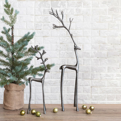 Gunmetal Cast Aluminum Reindeer