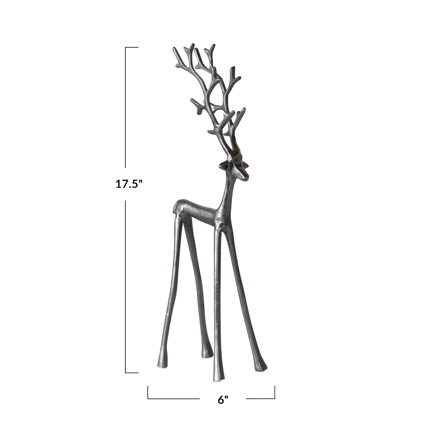 Gunmetal Cast Aluminum Reindeer