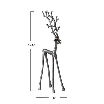 Gunmetal Cast Aluminum Reindeer