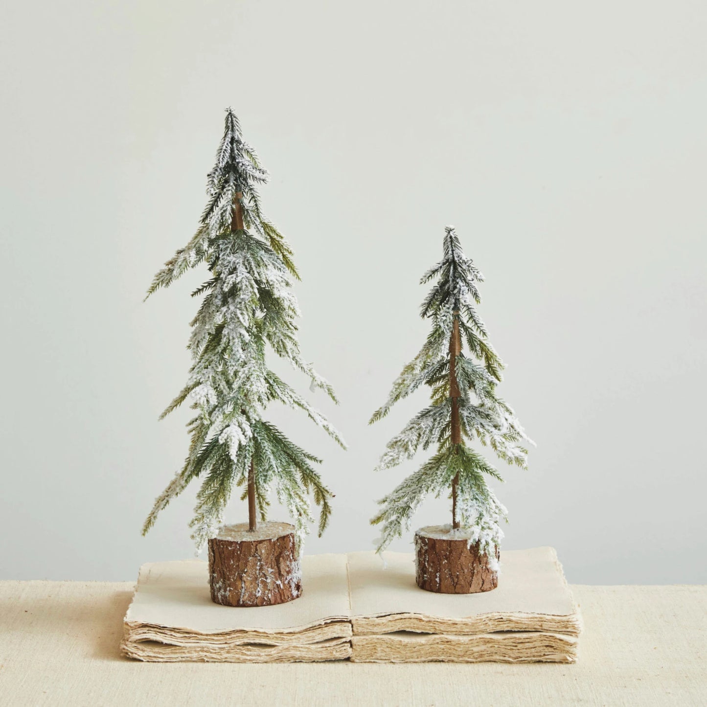 Faux Fir Tree w/Wood Base