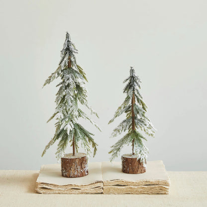 Faux Fir Tree w/Wood Base