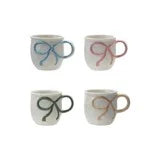 Stoneware Holiday Mug w/ Bow Handle