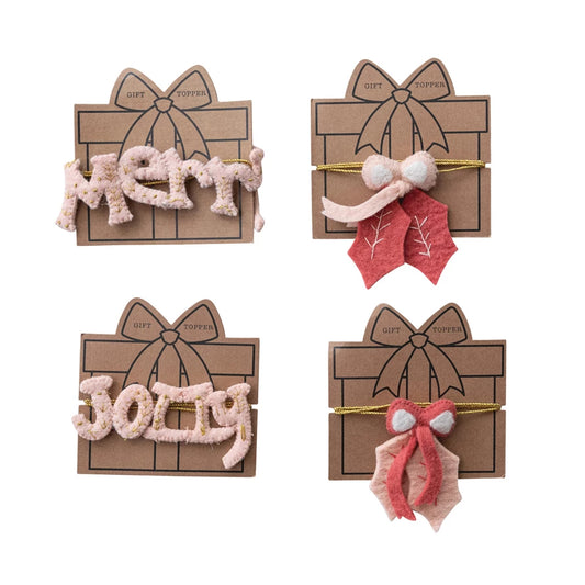 Handmade Wool Felt Gift Topper