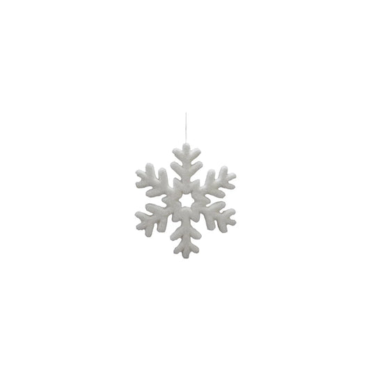 Flocked Snowflake Ornament