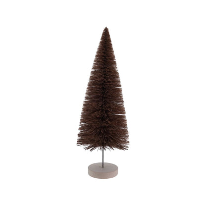 Brown Bottle Brush Tree with Wood Base