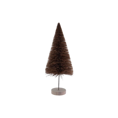 Brown Bottle Brush Tree with Wood Base