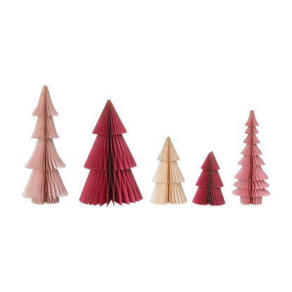 Paper Folding Honeycomb Trees w/ Glitter