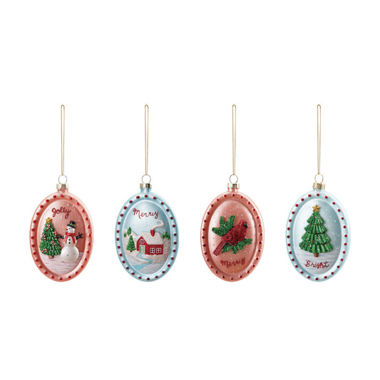 Hand-Painted Glass Ornament