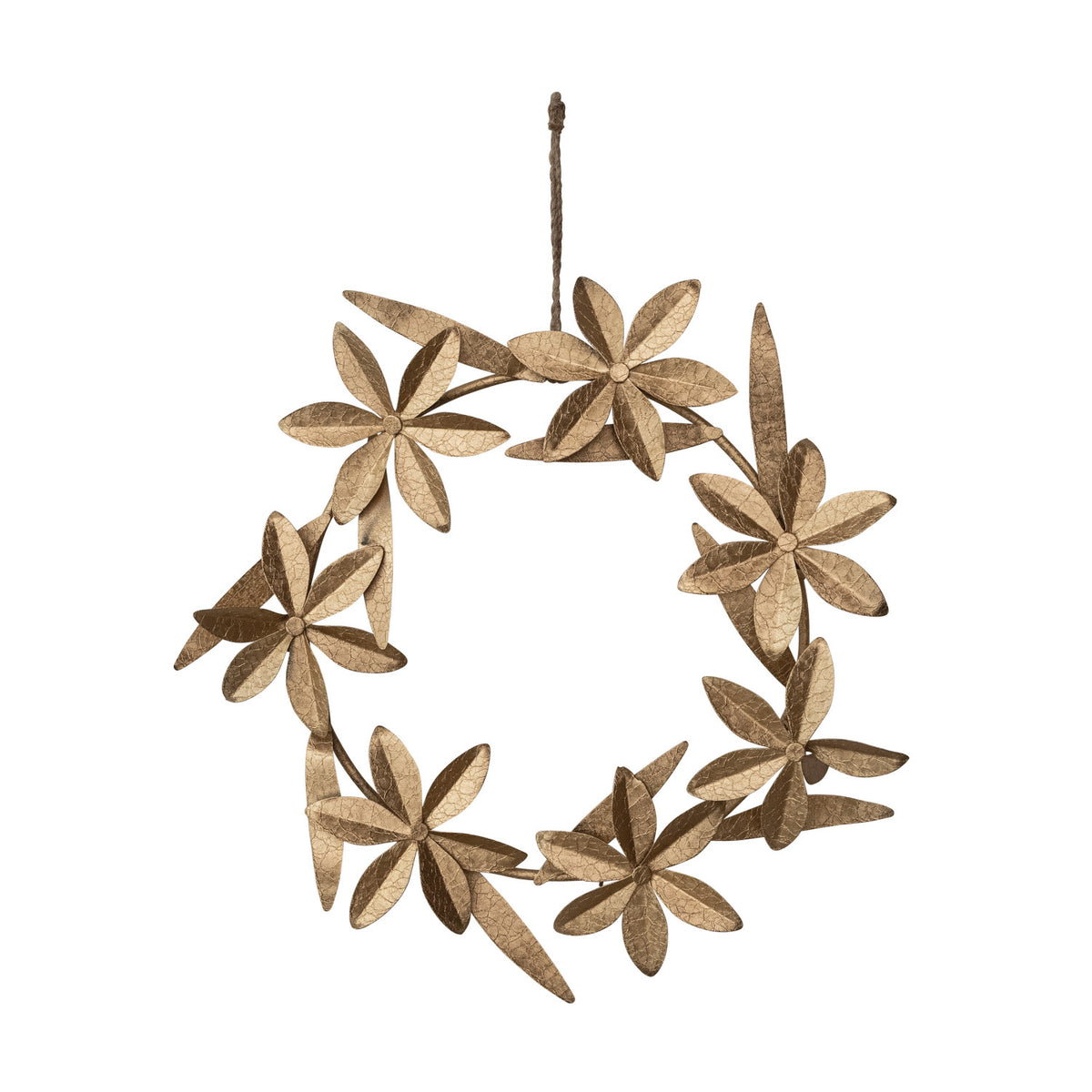 Round Metal Flowers Wreath