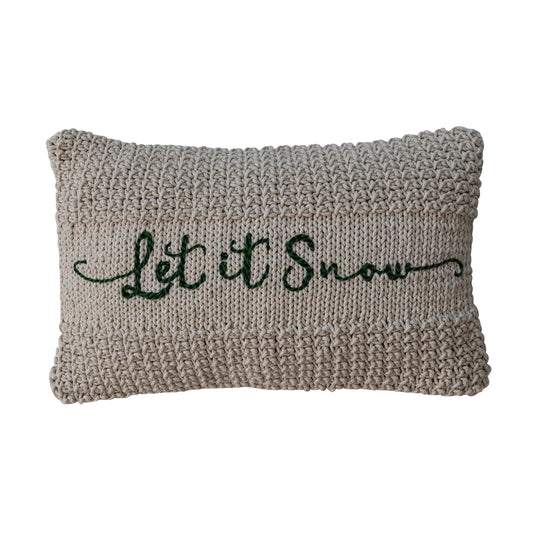 Macrame Lumbar Pillow with Metallic Gold Thread Embroidery