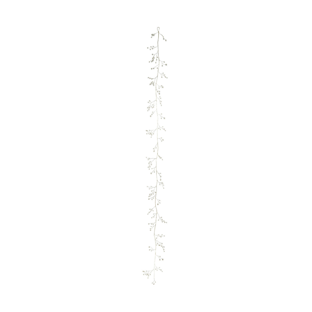 Metal Wire Garland with Faux Pearls