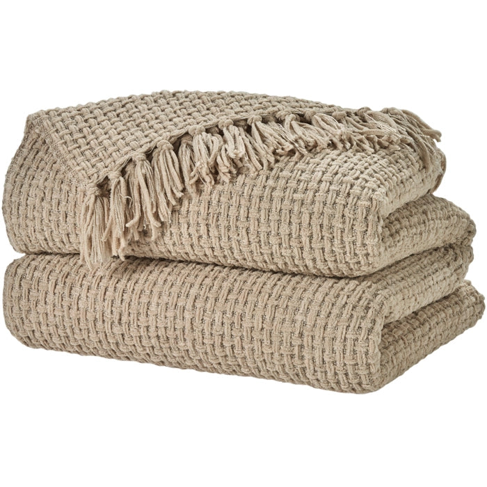 Beige Throw Blanket