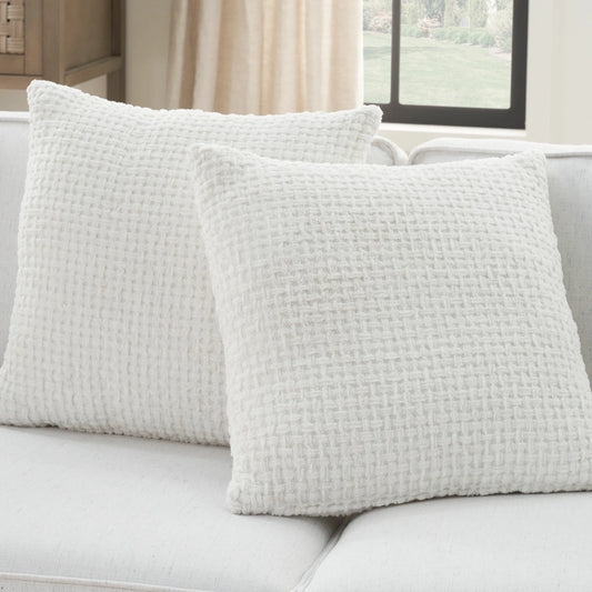 White 18" X 18" Throw Pillow