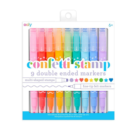 Confetti Stamp Double-Ended Markers