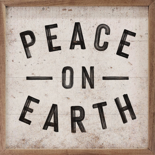 White Peace On Earth Sign