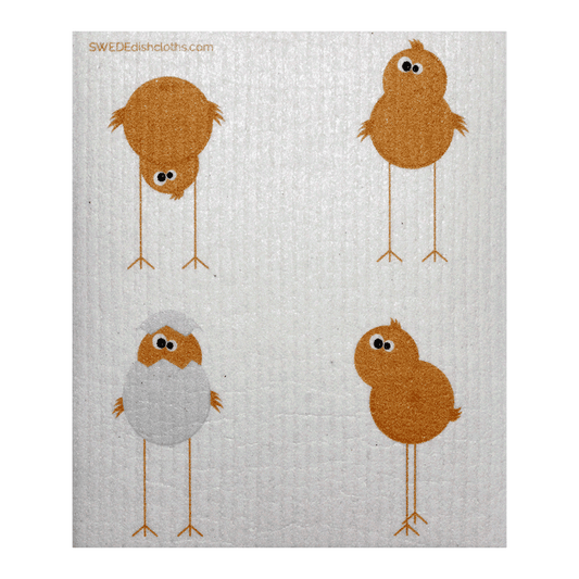 Funny Chickens Swedish Dishcloth