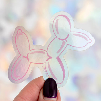 Balloon Dog Holographic Decal Sticker